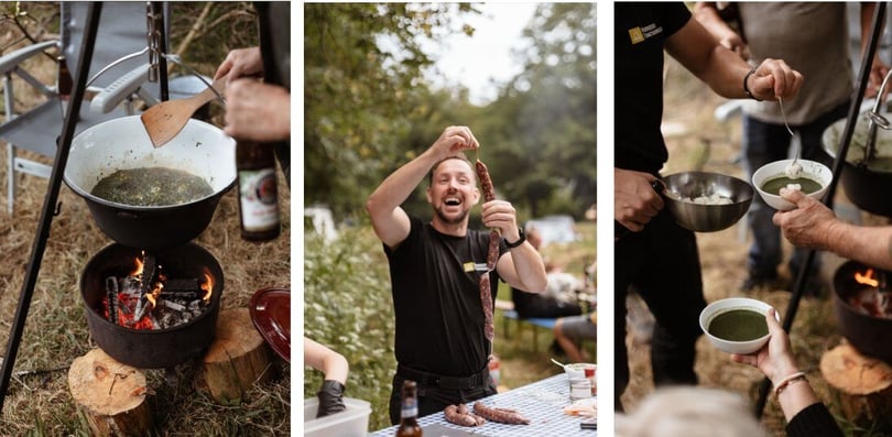 Outdoor cooking feest met Verbroeder